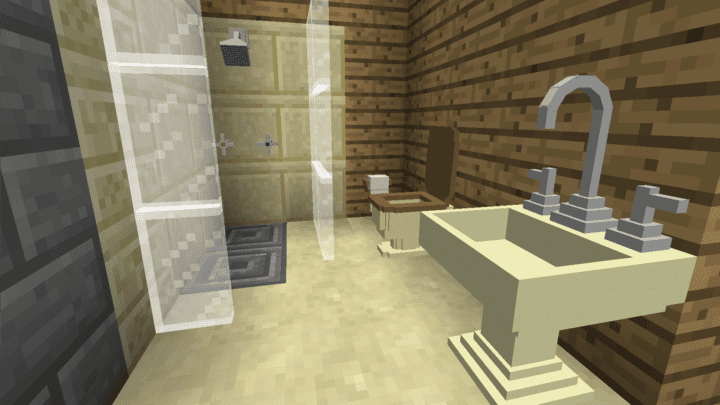 Minecraft bathroom decor