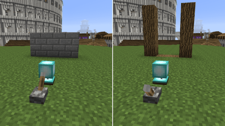 Structure before and after using Toggle Blocks