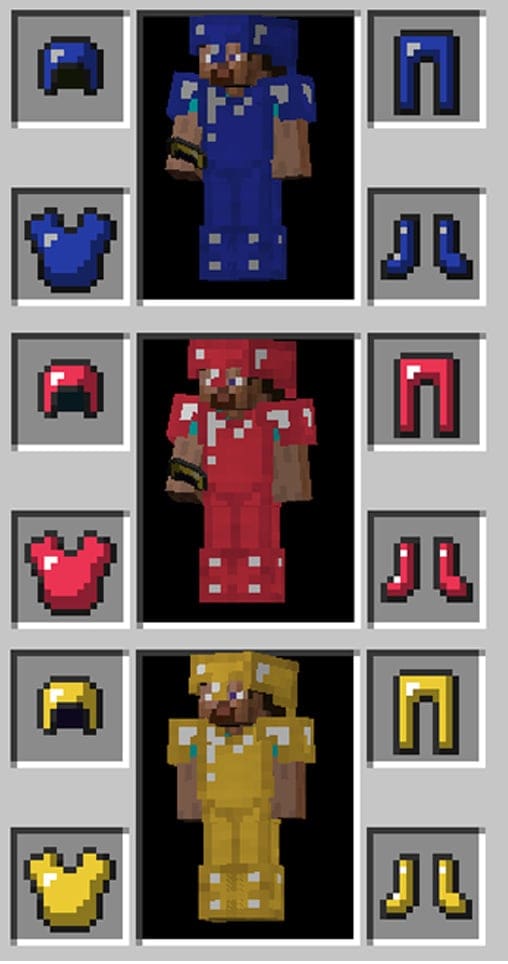 New armor sets available in the M-Ore mod