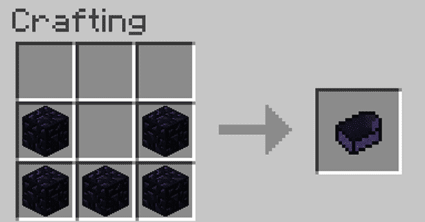 Crafting Recipe for Obsidian Boat