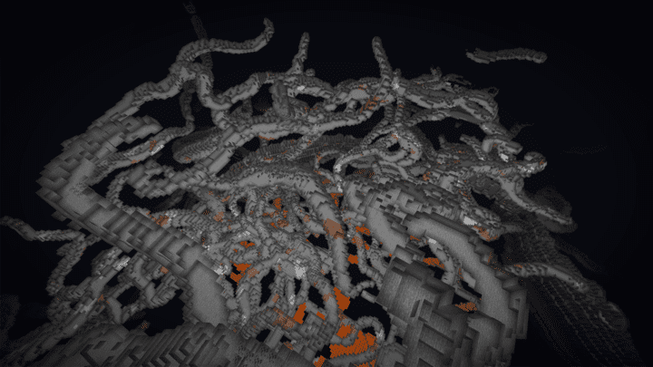 Dense Caves in the Mining Dimension