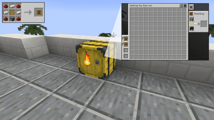 Minecraft chest ⁤with smelting⁤ upgrade