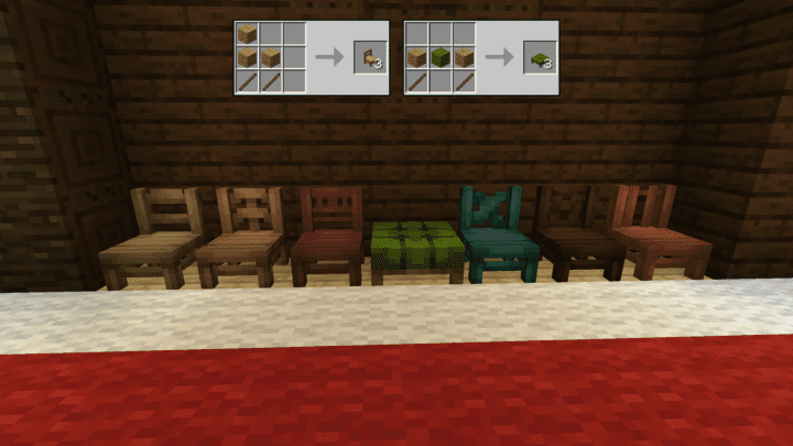 Stylish Minecraft chairs and stools