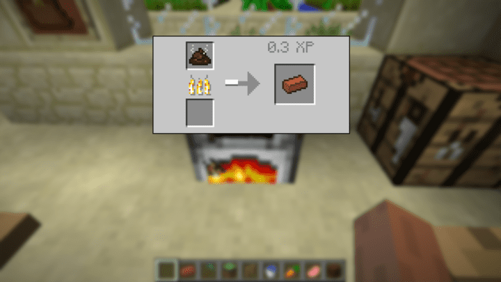 Smelting pig manure into ​bricks in‍ Minecraft