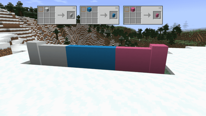 Colorful concrete walls ⁤in ⁤Minecraft