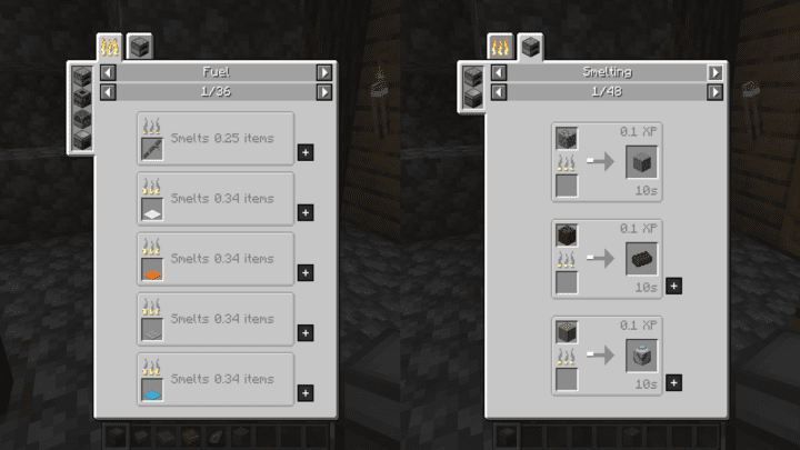 Fuel and Smelting Slots