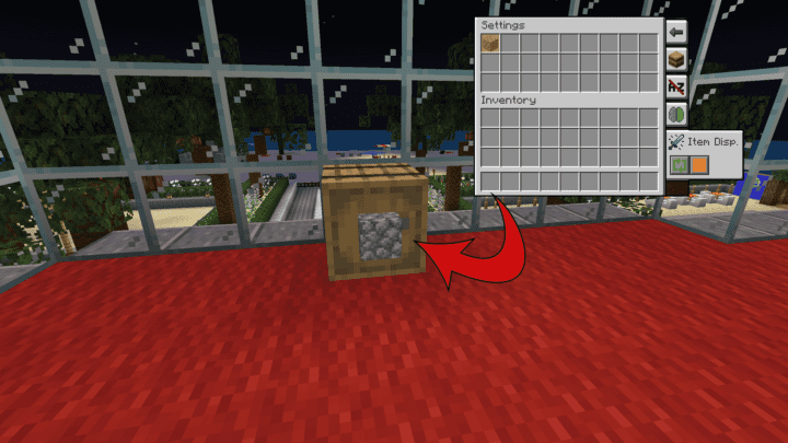 Minecraft chest displaying an item on its⁤ exterior