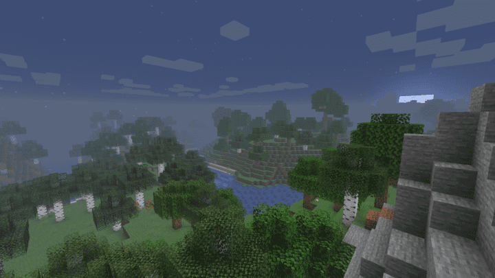 Morning fog in Minecraft