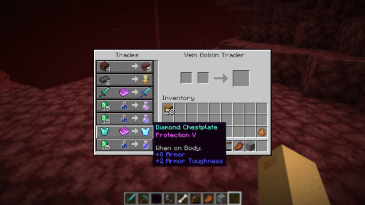 Nether Goblin Trader's​ Items