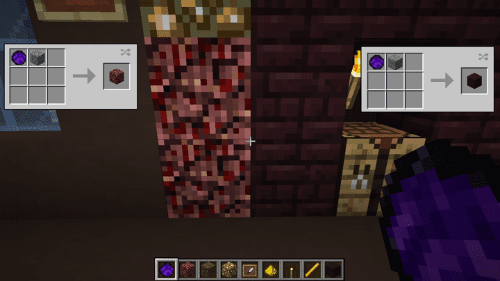 Crafting Nether materials