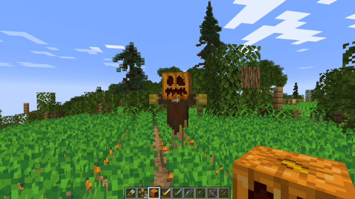 Minecraft Dummy as Scarecrow