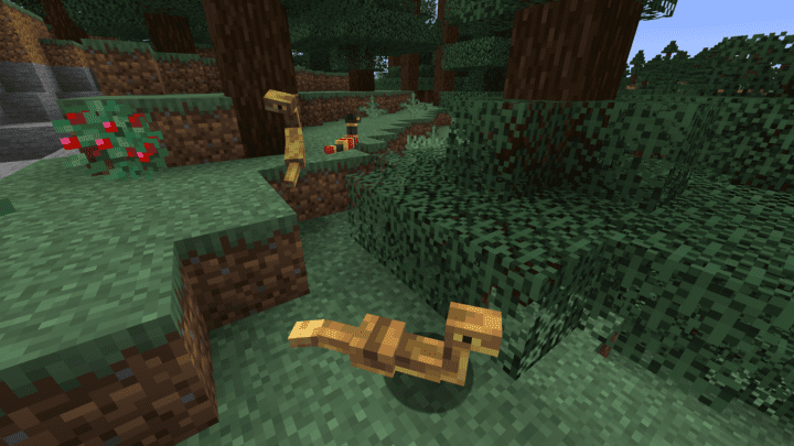 Minecraft snakes in their natural habitat