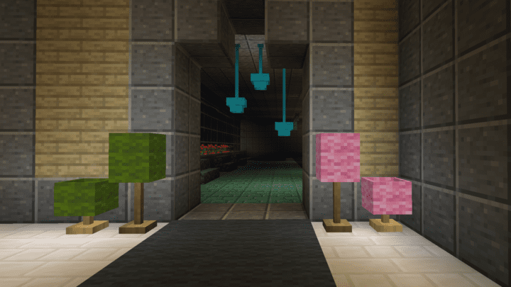 Stacked Lamps in Minecraft