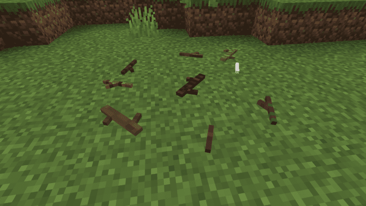 Different ​Minecraft sticks from the mod